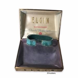 Vintage Elgin Original Wrist Watch Display Storage Box Case